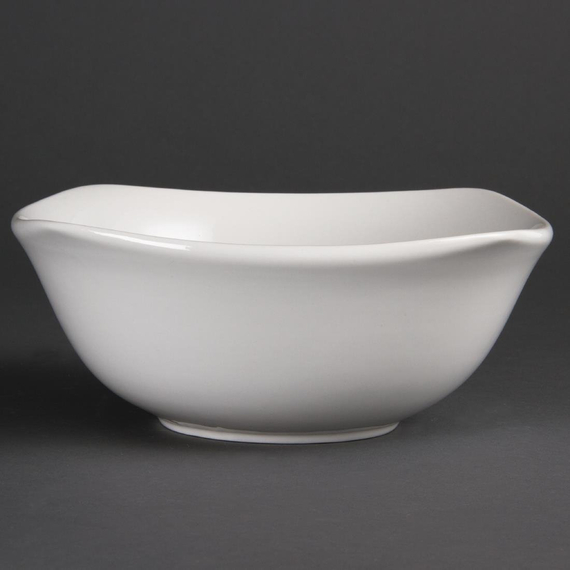 Olympia Whiteware abgerundete quadratische Schalen 22cm (12 Stück) Olympia Whiteware abgerundete quadratische Schalen 22cm (12 Stück)