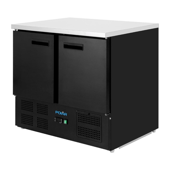 Polar G-Series Doppel Tür Kühlschrank Theke Schwarz 257Ltr Polar G-Series Doppel Tür Kühlschrank Theke Schwarz 257Ltr