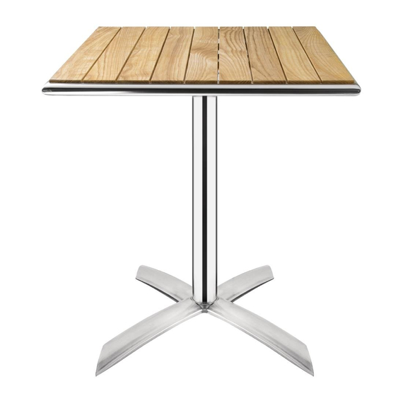 Bolero quadratischer klappbarer Tisch Eschenholz 1 Bein 60cm Bolero quadratischer klappbarer Tisch Eschenholz 1 Bein 60cm