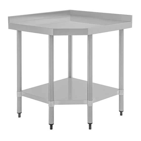 Vogue Arbeitsecktisch mit Aufkantung und Regalboden 80 x 60cm 1 Vogue Arbeitsecktisch mit Aufkantung und Regalboden 80 x 60cm