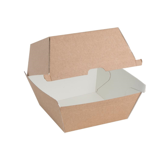 Fiesta Compostable kompostierbare Burgerboxen aus Kraftpapier groß 112mm (150 Stück) 3 Fiesta Compostable kompostierbare Burgerboxen aus Kraftpapier groß 112mm (150 Stück)