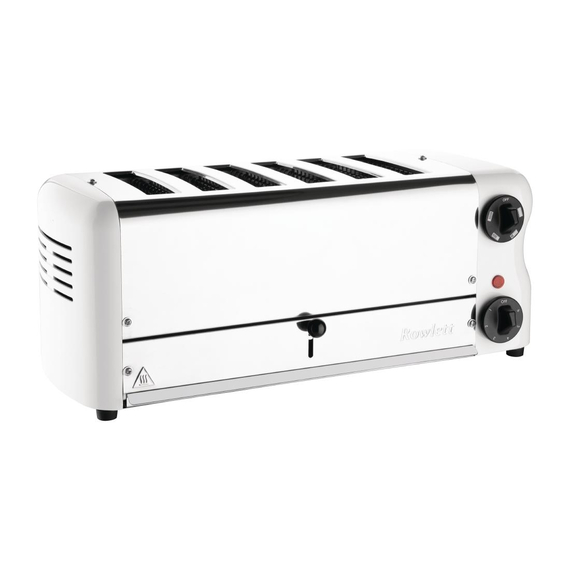 Toaster Weiß 6 Schlitze mit 2 zusätzlichen Elementen und Sandwichkäfig Toaster Weiß 6 Schlitze mit 2 zusätzlichen Elementen und Sandwichkäfig