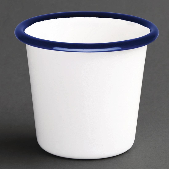 Olympia emaillierte Saucenbecher weiß-blau 11,4cl (6 Stück) 5 Olympia emaillierte Saucenbecher weiß-blau 11,4cl (6 Stück)