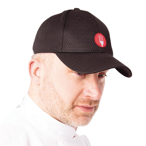 Chef Works Cool Vent Baseballmütze Schwarz 4 Chef Works Cool Vent Baseballmütze Schwarz