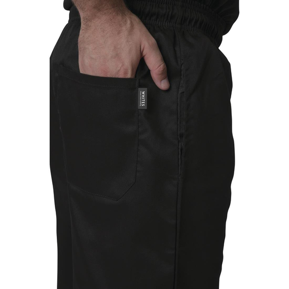 Whites Vegas Unisex Kochhose Polycotton Schwarz L (5 Stück) 4 Whites Vegas Unisex Kochhose Polycotton Schwarz L (5 Stück)