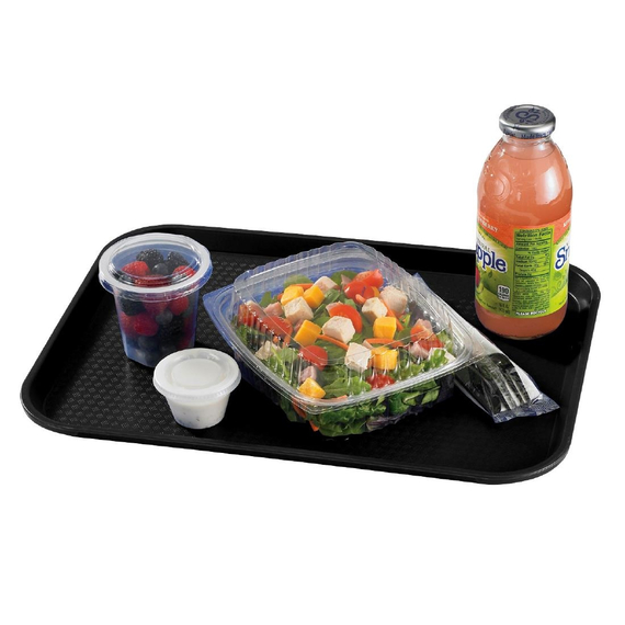 Cambro Polypropylen-Schnellimbisstablett Schwarz 410mm 8 Cambro Polypropylen-Schnellimbisstablett Schwarz 410mm