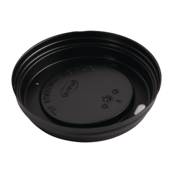 Fiesta Recyclable Deckel für 340ml- und 455ml-Heißgetränkebecher schwarz (50 Stück) 3 Fiesta Recyclable Deckel für 340ml- und 455ml-Heißgetränkebecher schwarz (50 Stück)