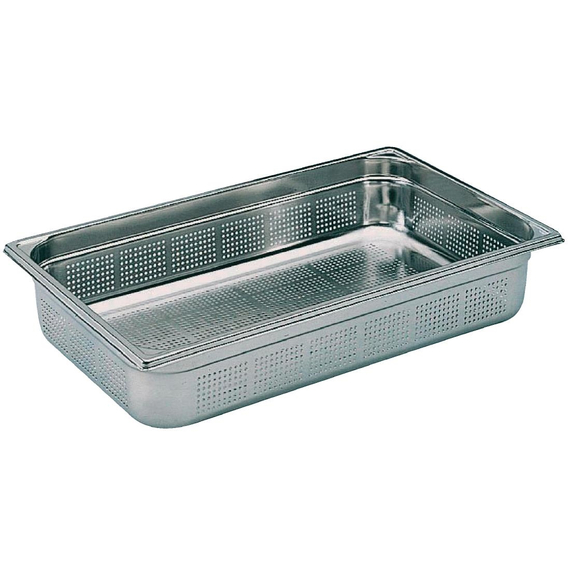 Matfer Bourgeat gelochter GN-Behälter 1/1 aus Edelstahl 100mm 1 Matfer Bourgeat gelochter GN-Behälter 1/1 aus Edelstahl 100mm