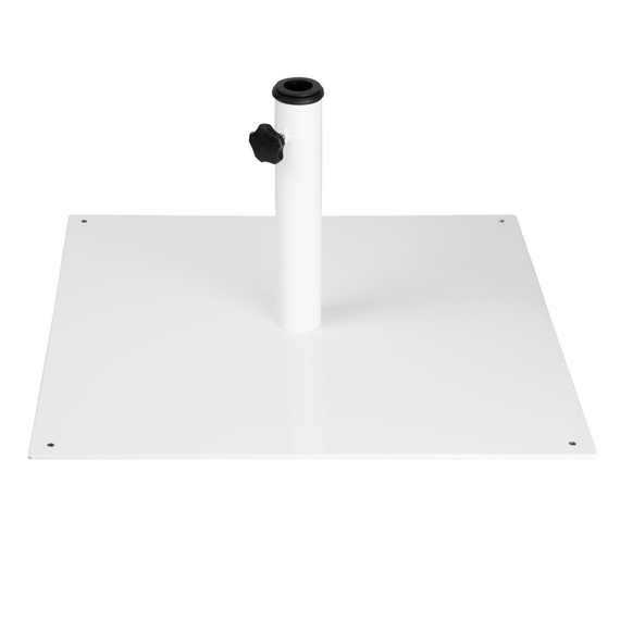 Bolero flacher Metall-Sonnenschirmständer, weiß ¿ 18 kg Bolero flacher Metall-Sonnenschirmständer, weiß ¿ 18 kg