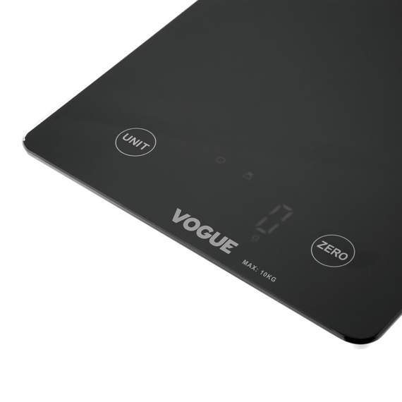 Vogue Digitalwaage Schwarz Rechteckig 10kg 2 Vogue Digitalwaage Schwarz Rechteckig 10kg