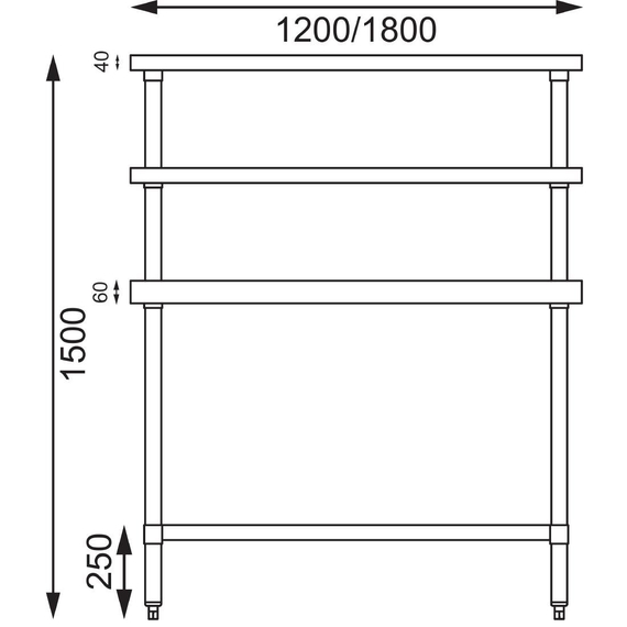 Vogue Arbeitstisch mit Regalboden und Wandregal 180cm 1 Vogue Arbeitstisch mit Regalboden und Wandregal 180cm