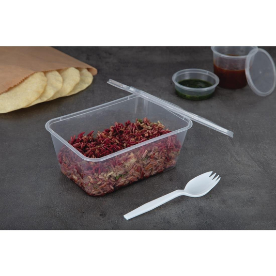Fiesta Recycelbare Plastikbehälter für die Mikrowelle mit Deckel Groß 1000ml (250 Stück) 5 Fiesta Recycelbare Plastikbehälter für die Mikrowelle mit Deckel Groß 1000ml (250 Stück)