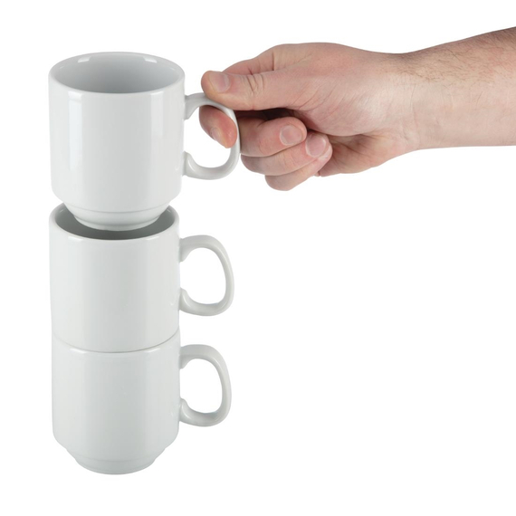 Olympia Whiteware stapelbare Becher 28,4cl (12 Stück) 5 Olympia Whiteware stapelbare Becher 28,4cl (12 Stück)