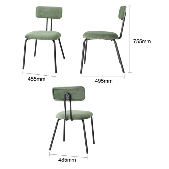 Bolero Fairfield-Stühle, dunkler Walnuss- und Grün-Mix (2 Stück) 4 Bolero Fairfield-Stühle, dunkler Walnuss- und Grün-Mix (2 Stück)