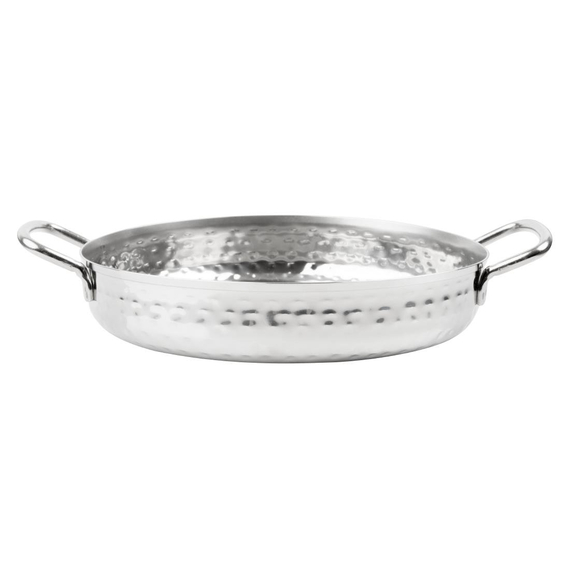 Olympia Tischpräsentation Handhabungsschale Edelstahl gehämmert 180mm Olympia Tischpräsentation Handhabungsschale Edelstahl gehämmert 180mm