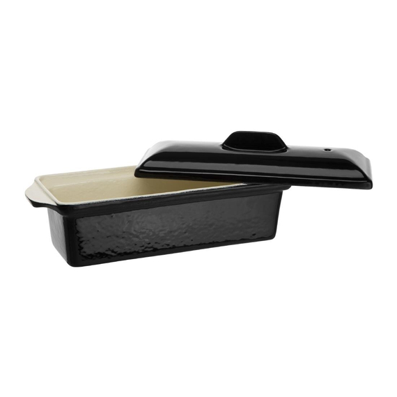 Vogue Terrinenform aus Gusseisen schwarz 1,3L 2 Vogue Terrinenform aus Gusseisen schwarz 1,3L