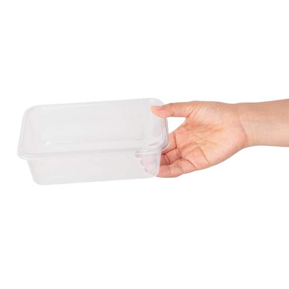 Fiesta recycelbare mikrowellengeeignete Plastikbehälter mit Deckel Mittel 650 ml (250 Stück) 7 Fiesta recycelbare mikrowellengeeignete Plastikbehälter mit Deckel Mittel 650 ml (250 Stück)