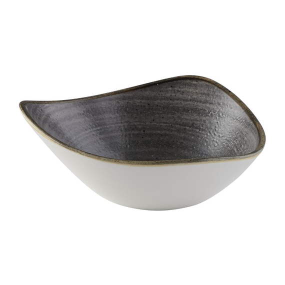 Churchill Stonecast Raw Lotus Schalen, Schwarz, 178 mm (12 Stück) Churchill Stonecast Raw Lotus Schalen, Schwarz, 178 mm (12 Stück)