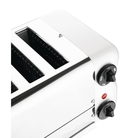 Toaster Weiß 6 Schlitze mit 2 zusätzlichen Elementen und Sandwichkäfig 4 Toaster Weiß 6 Schlitze mit 2 zusätzlichen Elementen und Sandwichkäfig
