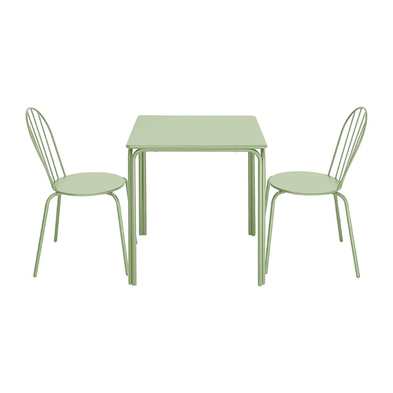 Bolero Adeline Stahl Quadratischer Tisch 700mm Hellgrün 2 Bolero Adeline Stahl Quadratischer Tisch 700mm Hellgrün