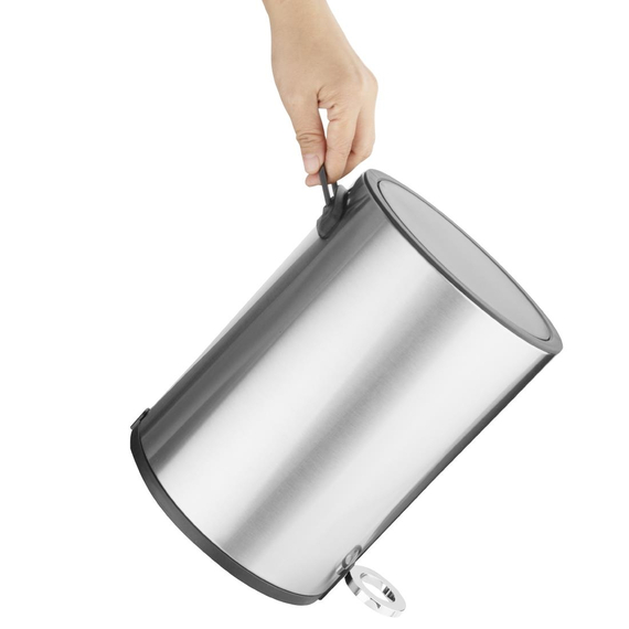 Jantex Rund Abfalleimer aus Gebürstetem Edelstahl 6Ltr 2 Jantex Rund Abfalleimer aus Gebürstetem Edelstahl 6Ltr