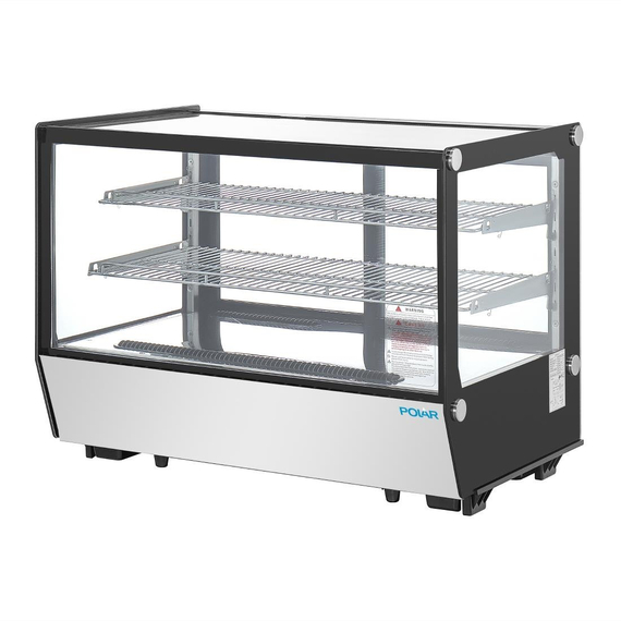 Polar G-Serie Theken-Kühlschrank Schwarz Quadratisches Glas 160L 1 Polar G-Serie Theken-Kühlschrank Schwarz Quadratisches Glas 160L
