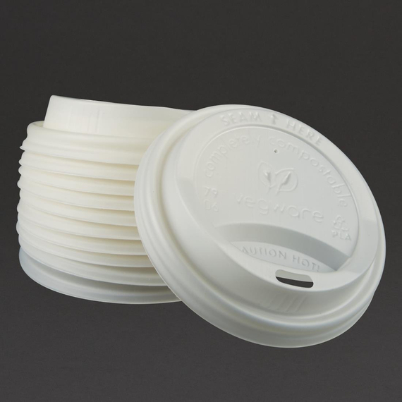 Vegware Kompostierbare Deckel für Heißgetränkebecher (1000 Stück) Vegware Kompostierbare Deckel für Heißgetränkebecher (1000 Stück)