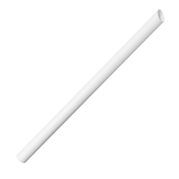 Fiesta Kompostierbarer Bubble Tea Strohhalm Weiß 12x210mm (150 Stück) Fiesta Kompostierbarer Bubble Tea Strohhalm Weiß 12x210mm (150 Stück)