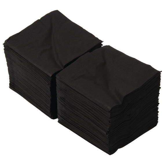 Cocktailservietten schwarz 25cm (2000 Stück) 3 Cocktailservietten schwarz 25cm (2000 Stück)