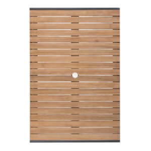 Bolero rechteckiger Stahl- und Akazienholztisch 120x80cm