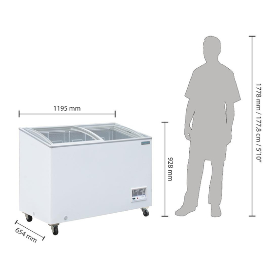 Polar G Serie Display Tiefkühltruhe 270Ltr Polar G Serie Display Tiefkühltruhe 270Ltr