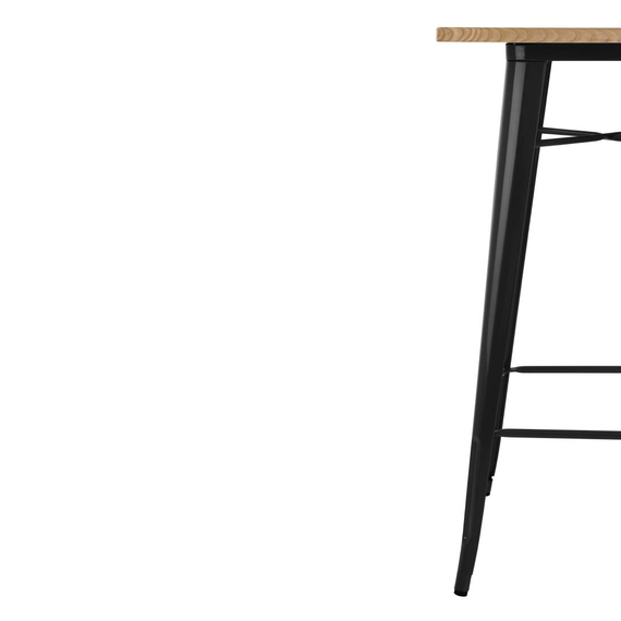 Bolero Bistro Bartisch mit Holzplatte schwarz 6 Bolero Bistro Bartisch mit Holzplatte schwarz