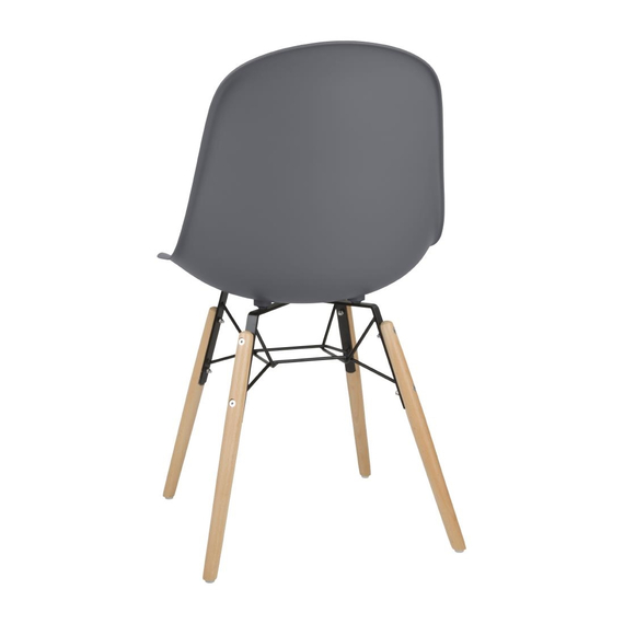Bolero Arlo Beistellstühle Dunkelgrau (2er-Pack) (2 Stück) 4 Bolero Arlo Beistellstühle Dunkelgrau (2er-Pack) (2 Stück)