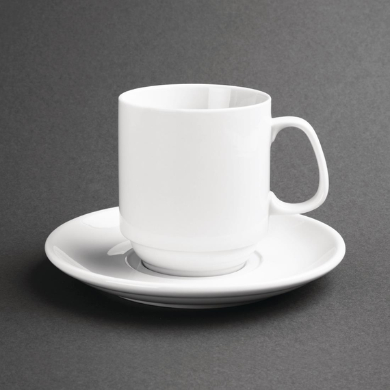 Olympia Whiteware stapelbare Becher 28,4cl (12 Stück) 2 Olympia Whiteware stapelbare Becher 28,4cl (12 Stück)