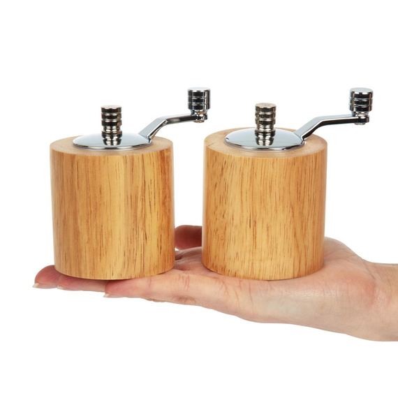 Olympia Salz- und Pfeffermühlenset Heveaholz 8cm 4 Olympia Salz- und Pfeffermühlenset Heveaholz 8cm