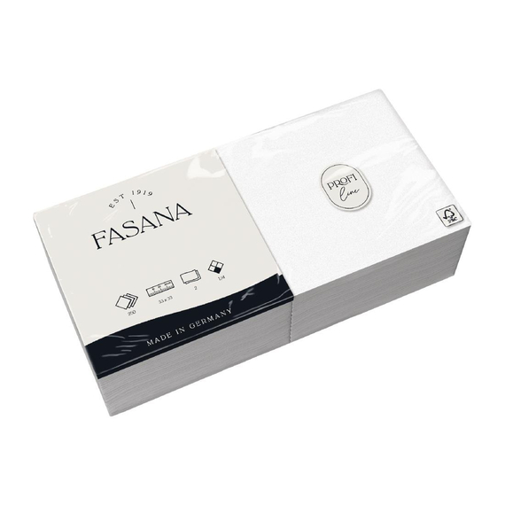 Fasana professionelle Papierservietten weiß 33cm (1500 Stück) Fasana professionelle Papierservietten weiß 33cm (1500 Stück)