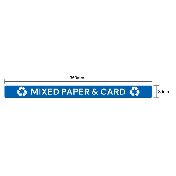 Jantex Slim Abfallbehälterdeckel Aufkleber - Gemischtes Papier Und Karton 1 Jantex Slim Abfallbehälterdeckel Aufkleber - Gemischtes Papier Und Karton
