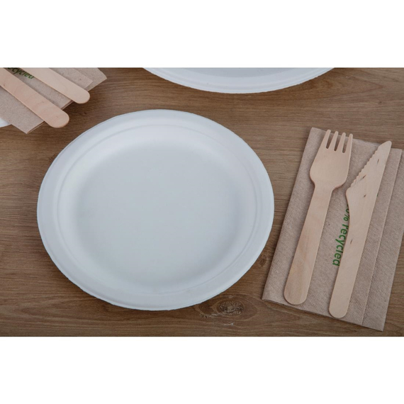Fiesta Compostable kompostierbare Zuckerrohrteller 17,9cm (50 Stück) 1 Fiesta Compostable kompostierbare Zuckerrohrteller 17,9cm (50 Stück)