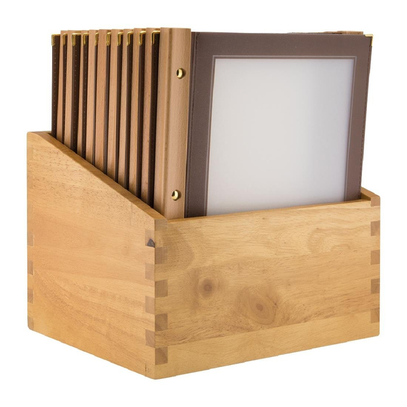 Securit Menümappen mit Holzbox braun A4 (20 Stück) 2 Securit Menümappen mit Holzbox braun A4 (20 Stück)