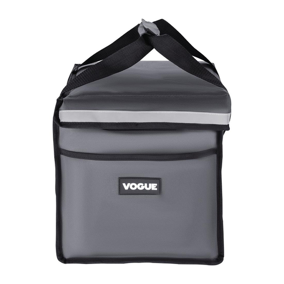 Vogue Isolierte Faltbare Liefer-Tasche Grau 380x305x380mm 2 Vogue Isolierte Faltbare Liefer-Tasche Grau 380x305x380mm