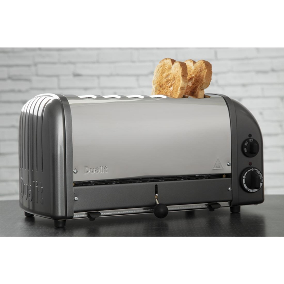 Dualit Toaster 60156 grau 6 Schlitze 6 Dualit Toaster 60156 grau 6 Schlitze
