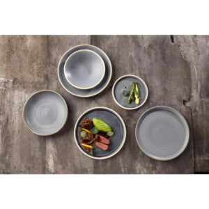 Olympia Canvas Schale mit hohem Rand granit-blau 23cm (6 Stück)