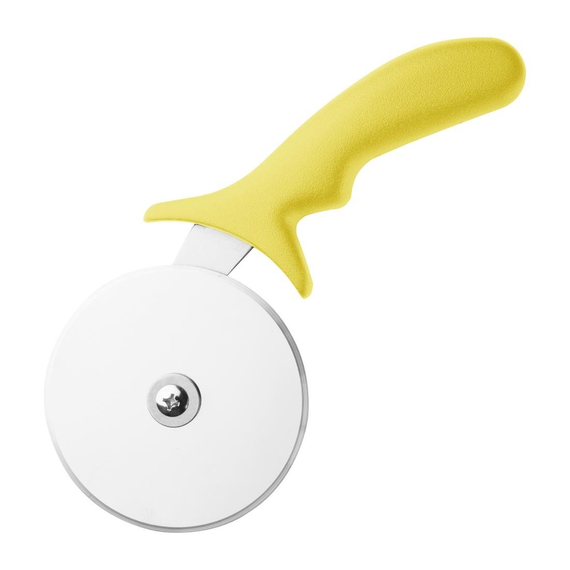 Hygiplas Edelstahl Pizzarad gelb 10cm Hygiplas Edelstahl Pizzarad gelb 10cm