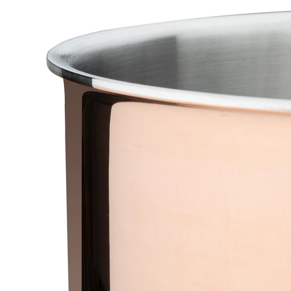 Vogue Induktionskochtopf mit drei Wänden aus Kupfer 200 x 100 mm 3 Vogue Induktionskochtopf mit drei Wänden aus Kupfer 200 x 100 mm