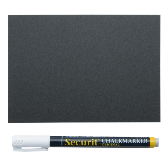 Securit Tafelschilder A6 mit Kreidemarker 4 Spitzen- und 2 Klarsichthalter (20 Stück) Securit Tafelschilder A6 mit Kreidemarker 4 Spitzen- und 2 Klarsichthalter (20 Stück)