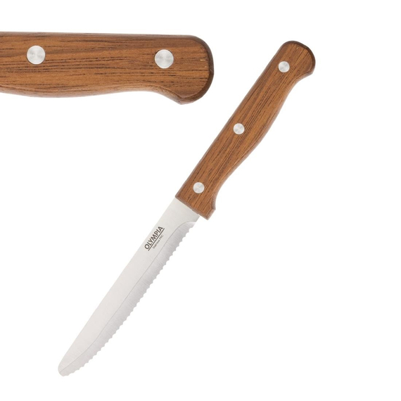 Olympia abgerundete Steakmesser Holz (12 Stück) Olympia abgerundete Steakmesser Holz (12 Stück)