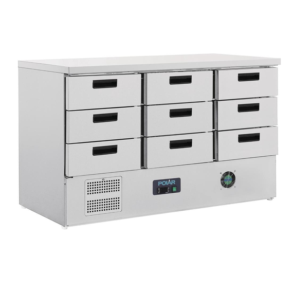 Polar Serie G Kühltisch mit 9 Schubladen 368L Polar Serie G Kühltisch mit 9 Schubladen 368L