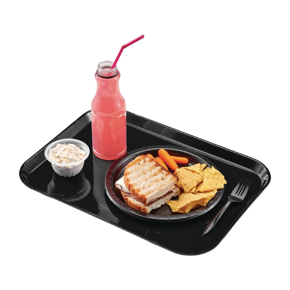 Cambro Camtray rechteckiges Tablett 26,5 x 32,5 cm schwarz 1 Cambro Camtray rechteckiges Tablett 26,5 x 32,5 cm schwarz