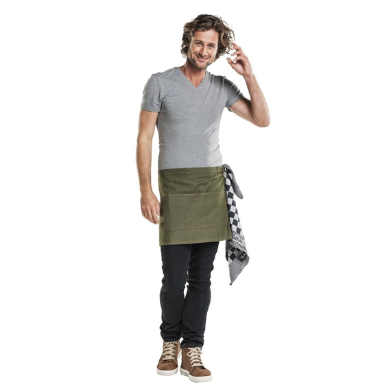 Chaud Devant Base Denim Schürze grün 80(B) x 40(L) cm 2 Chaud Devant Base Denim Schürze grün 80(B) x 40(L) cm