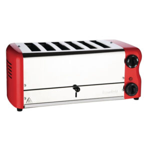 Rowlett Esprit 6 Schlitz Toaster Rot mit 2 zusätzlichen Elementen und Sandwichkäfig